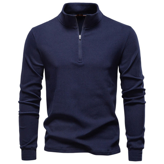 Men's Stand-Collar Half-Zip Thermal Sweatshirt