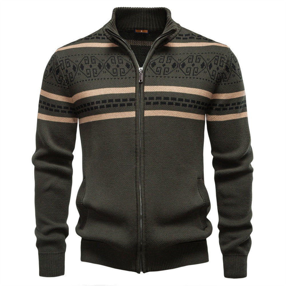 Men‘s Zip-up Knit Sweater