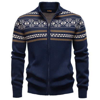 Men‘s Zip-up Knit Sweater