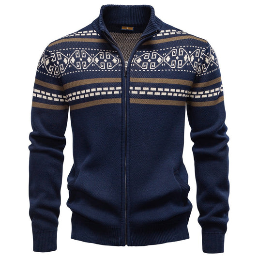Men‘s Zip-up Knit Sweater