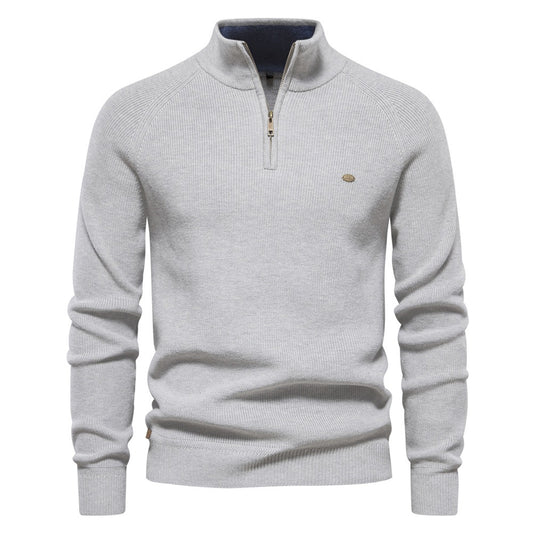 Men's Half-Zip Turtleneck Sweater