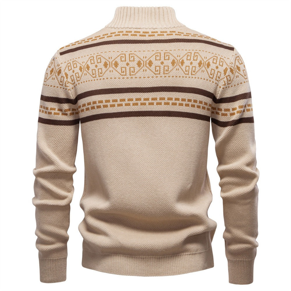 Men‘s Zip-up Knit Sweater