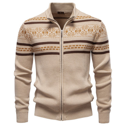 Men‘s Zip-up Knit Sweater