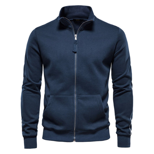 Men's Zip-Up Mock Neck Sweatshirt