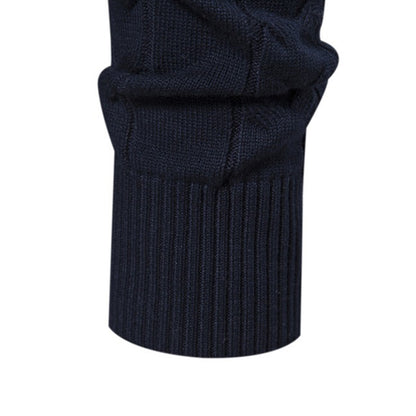 Men's Half-Zip Stand Collar Polo Sweater