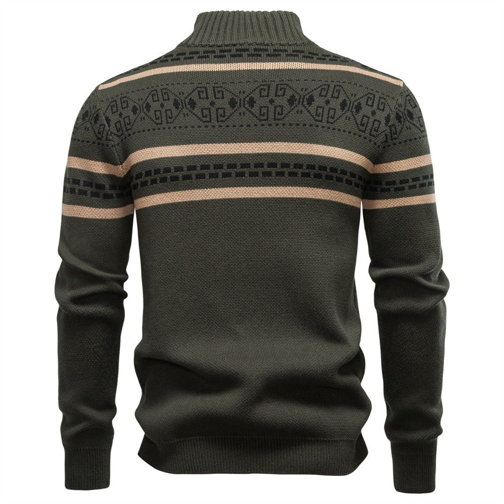 Men‘s Zip-up Knit Sweater