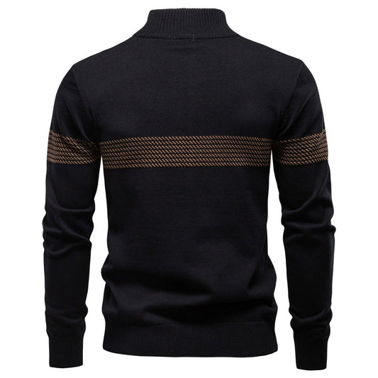 Men's Stand-collar Half-zip Sweater