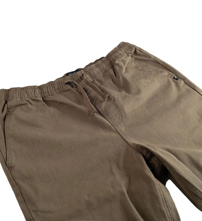 Stretched E-Waist Canvas Pants - Walnut