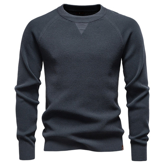 Men's Crew Neck Solid Color Sweater