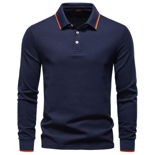 Men's Polo Collar Cotton Sweatshirt